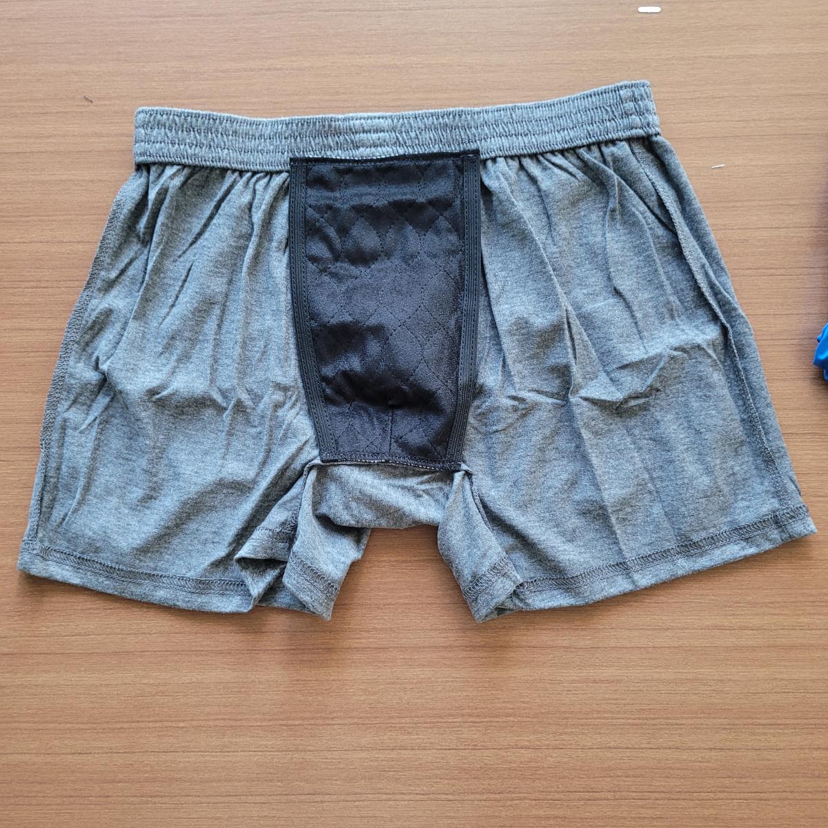 紳士　ちょい漏れ対応ニットトランクス　1枚フック仕様