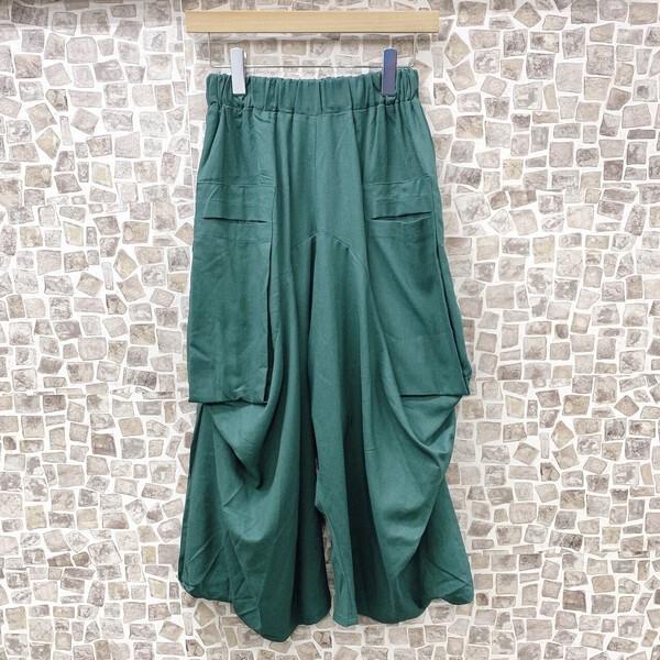 大人気定番　前2つポケ付きサルエルパンツ　ワイドパンツ