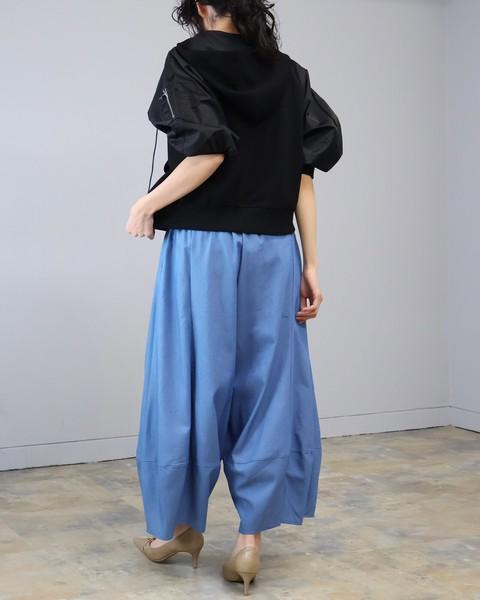 デニム　Dカン付きサルエルパンツ　ワイドパンツ