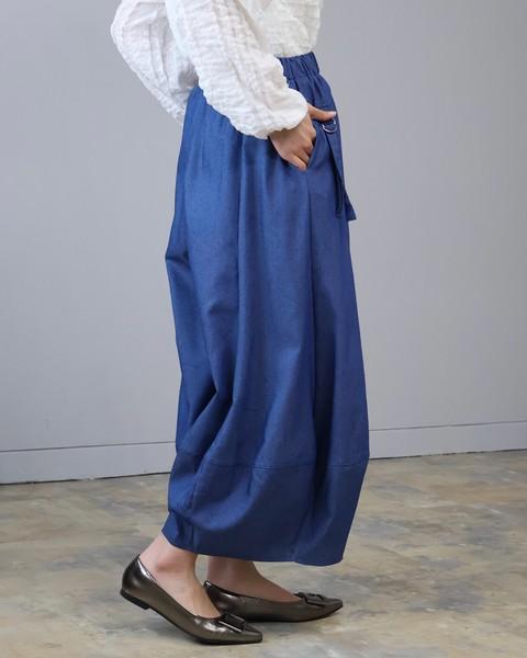 デニム　Dカン付きサルエルパンツ　ワイドパンツ