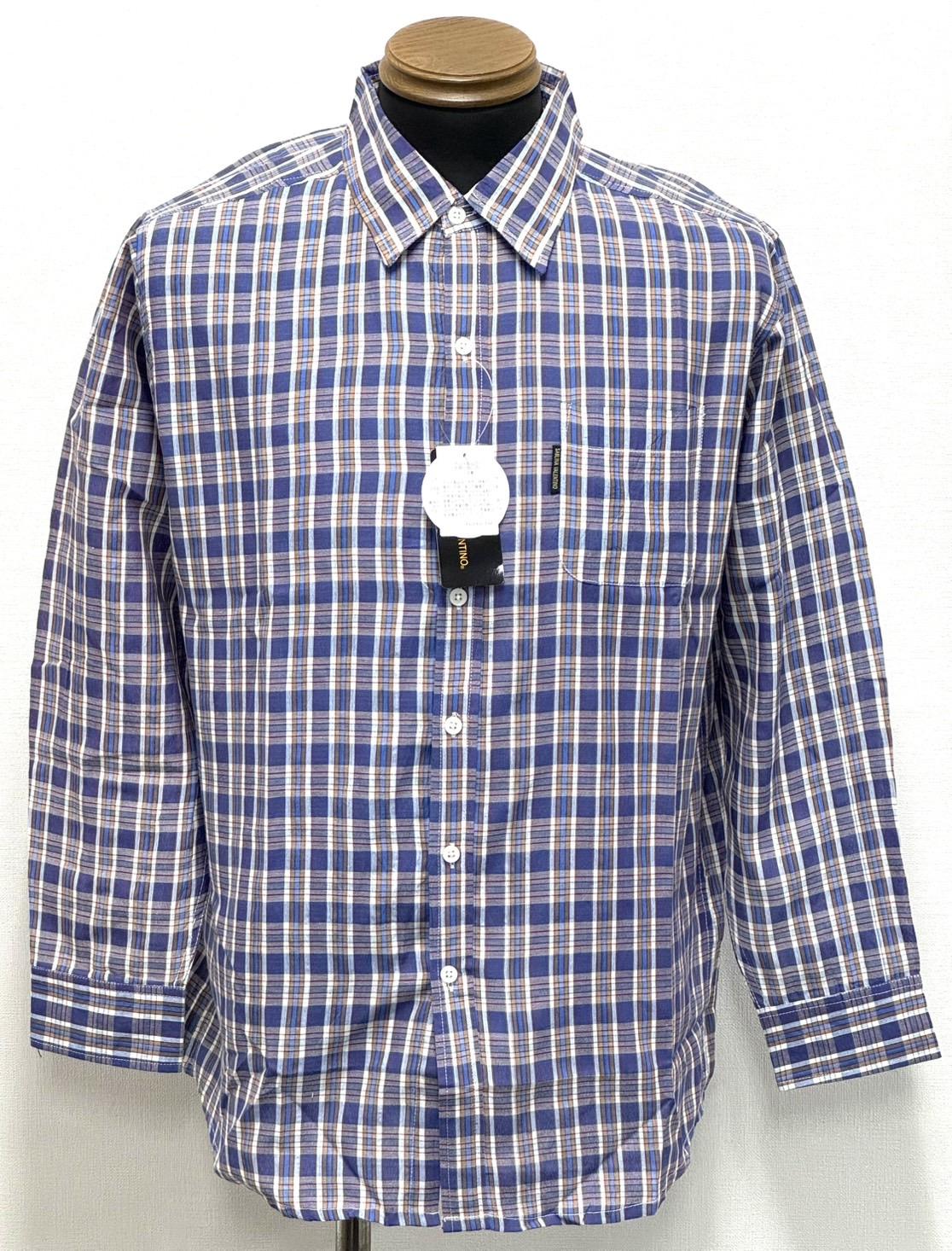 長袖平織シャツ