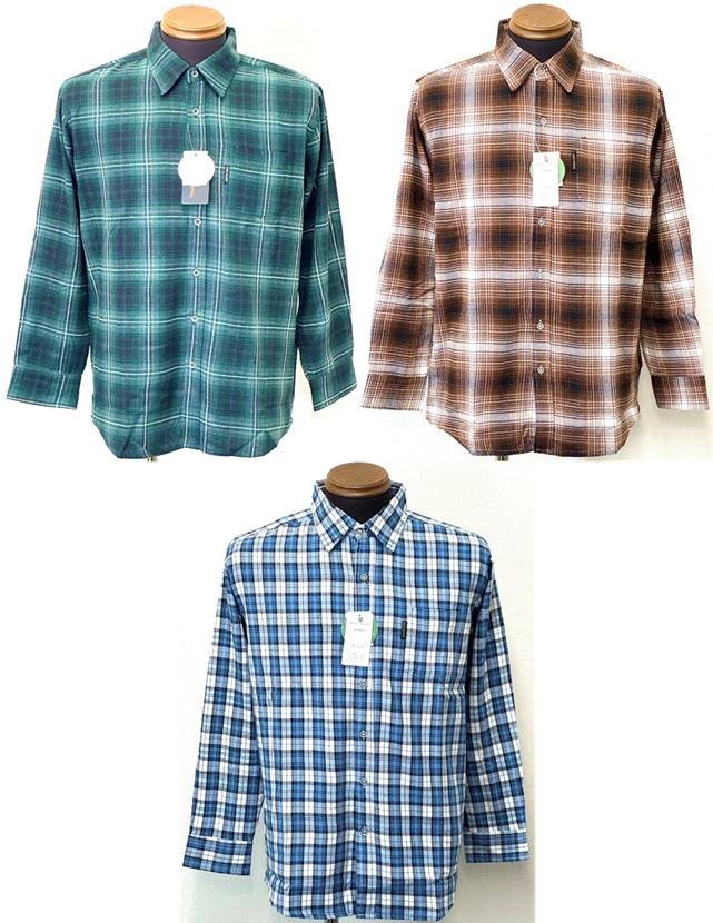 長袖ネルシャツ