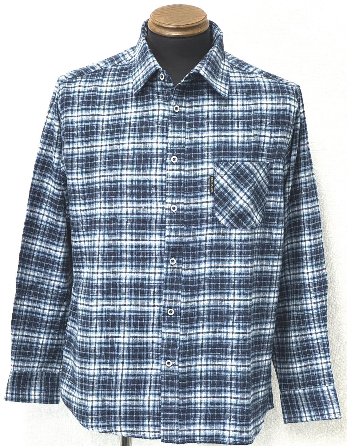 長袖ネルシャツ