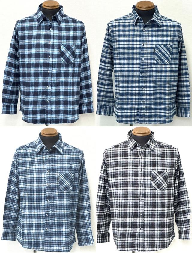 長袖ネルシャツ