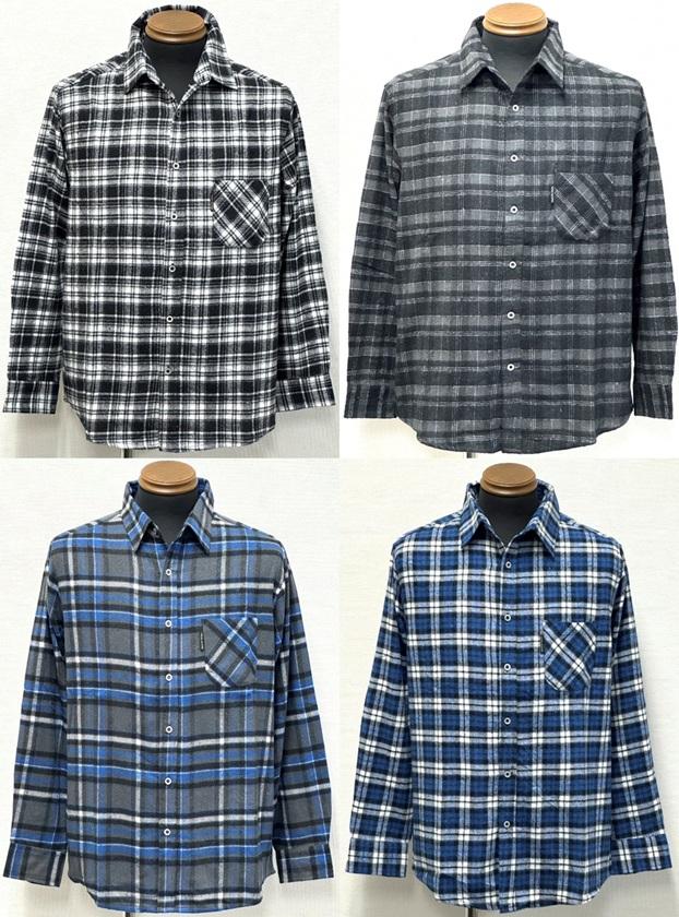 長袖ネルシャツ