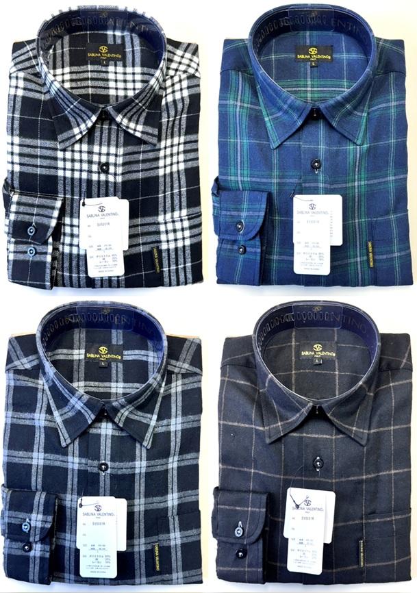 3者混ネルシャツ