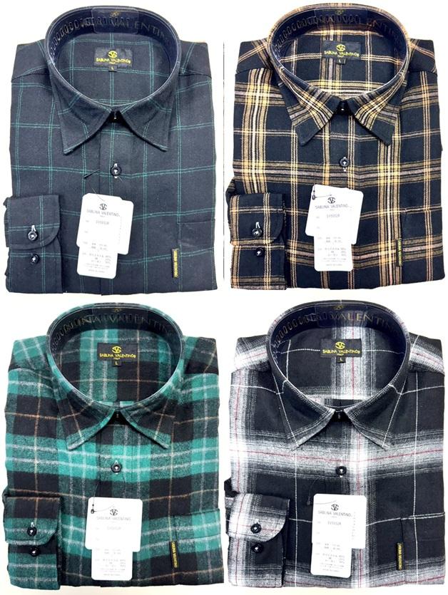 3者混ネルシャツ