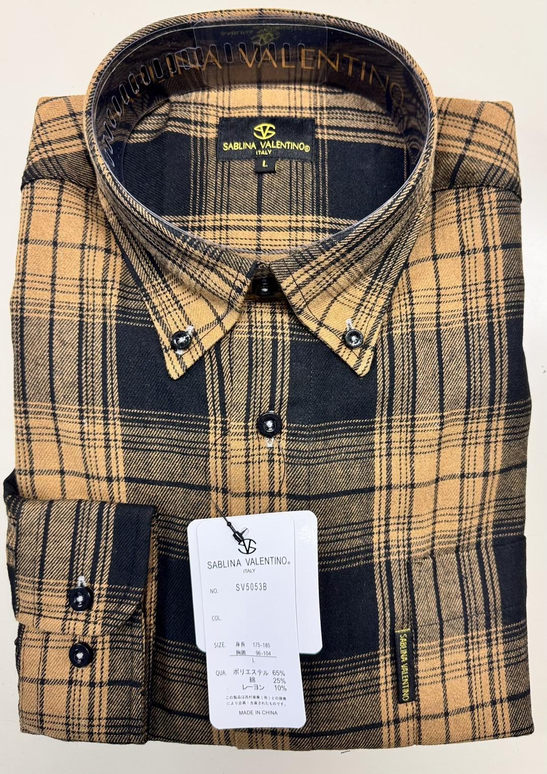 3者混ネルシャツ