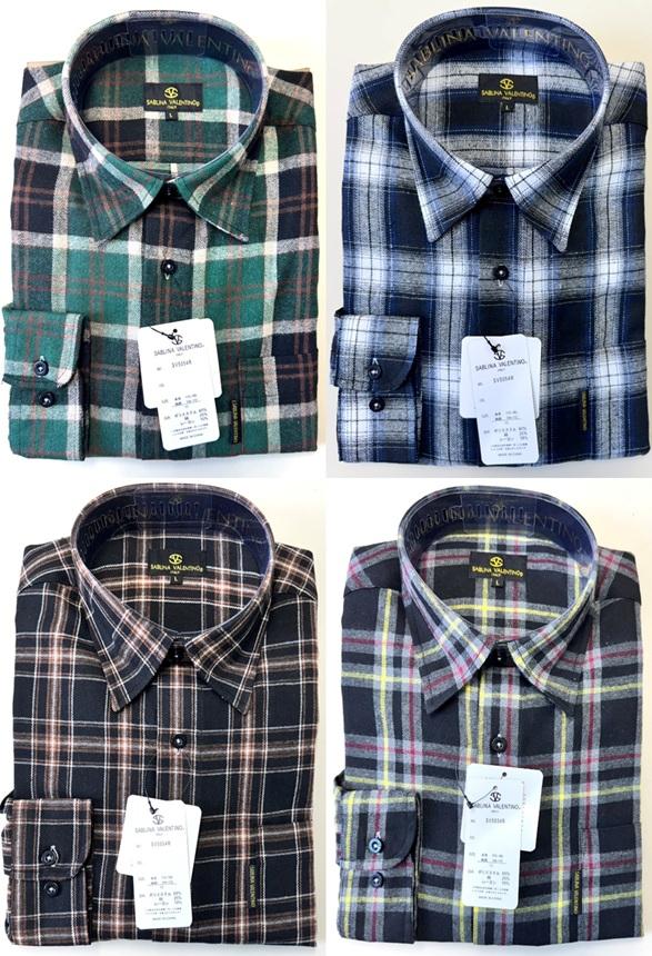 大寸3者混ネルシャツ