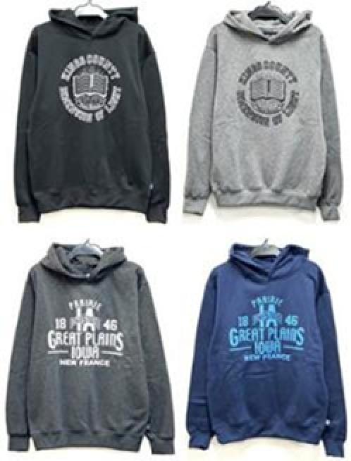 裏起毛プリントプルパーカー