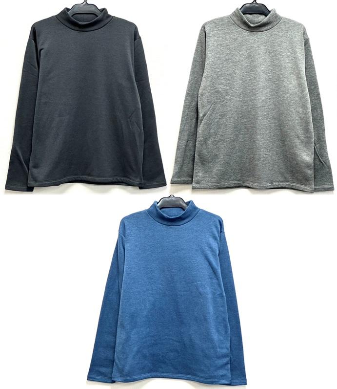 メランジ起毛ハイネック