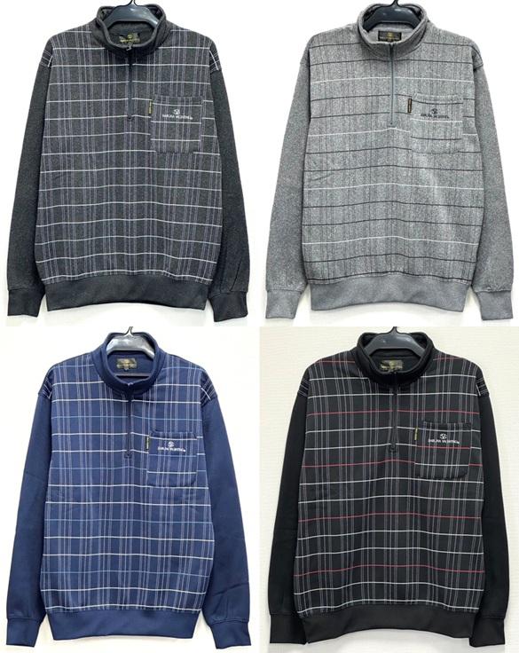 裏起毛ハーフZIPトレーナー