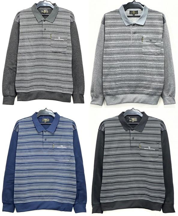 裏起毛ポロトレーナー