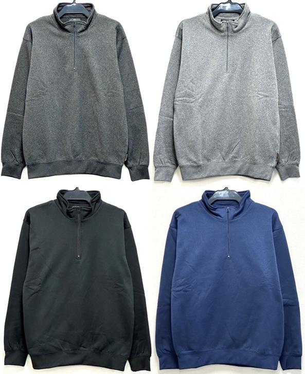 裏起毛ハーフZIPトレーナー