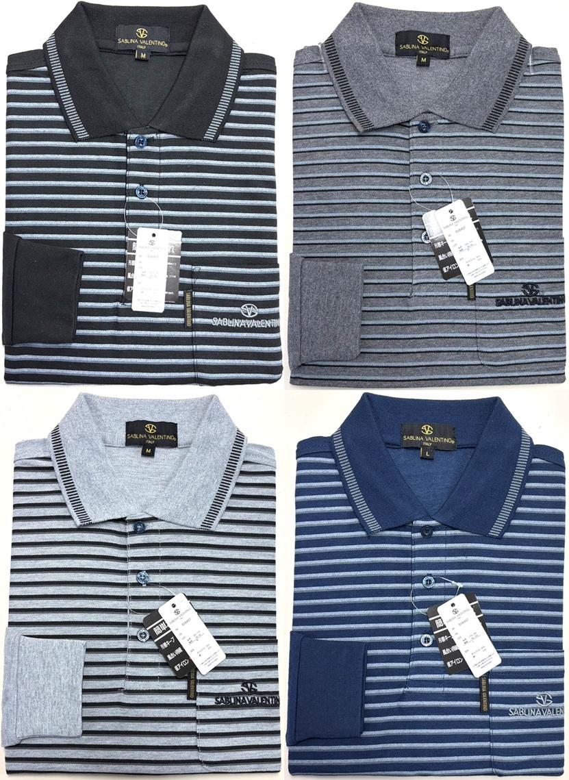 長袖鹿の子ポロシャツ（SABLINA VALENTINO）