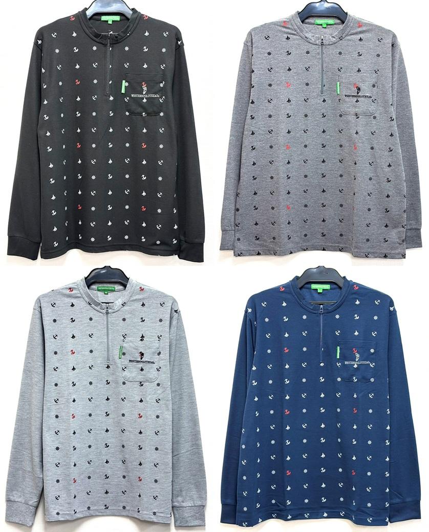 鹿の子長袖ZIPTシャツ（WESTERNPOLOTEXAS）