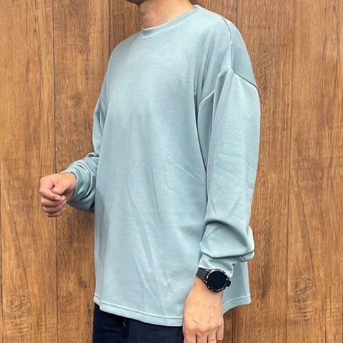 ソフトダンボール 配色 ステッチ ロンT 長袖 Tシャツ