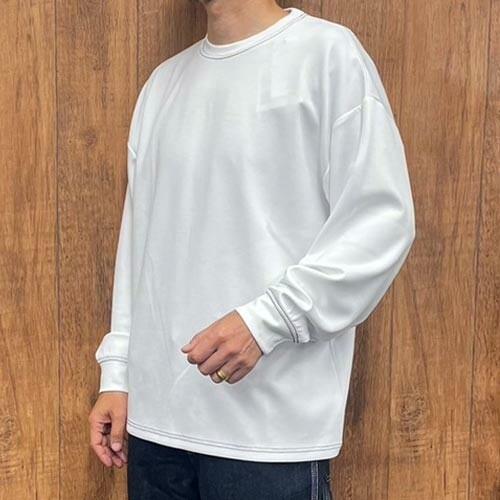 ソフトダンボール 配色 ステッチ ロンT 長袖 Tシャツ