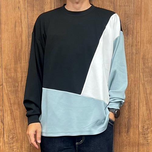 ソフトダンボール 切替 配色 ロンT 長袖 Tシャツ