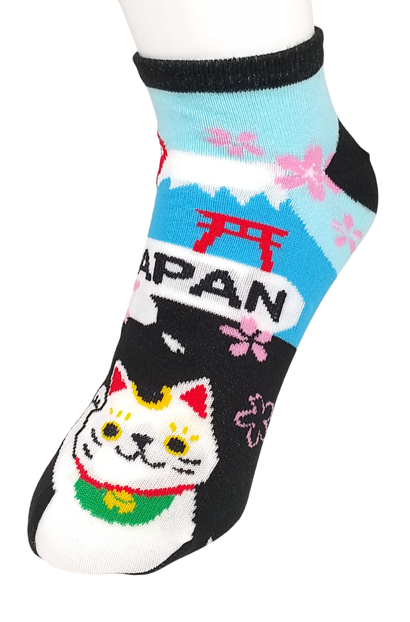お土産おもしろソックス招き猫と富士山