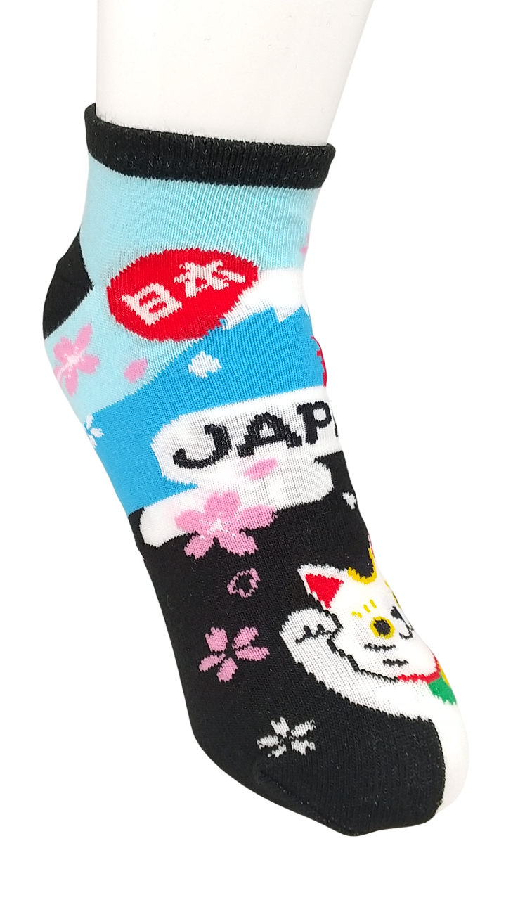 お土産おもしろソックス招き猫と富士山