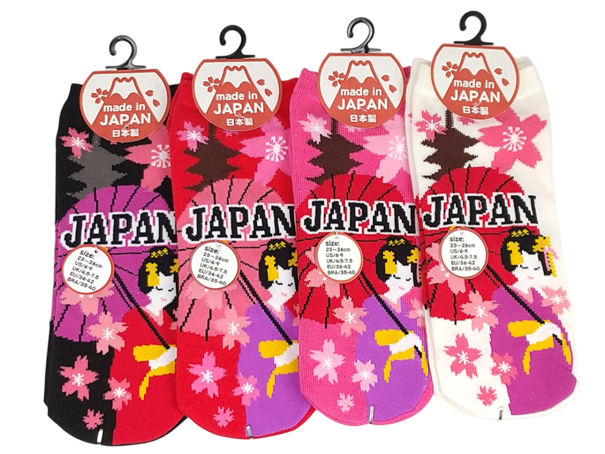 【お土産おもしろソックス】舞妓さんと桜