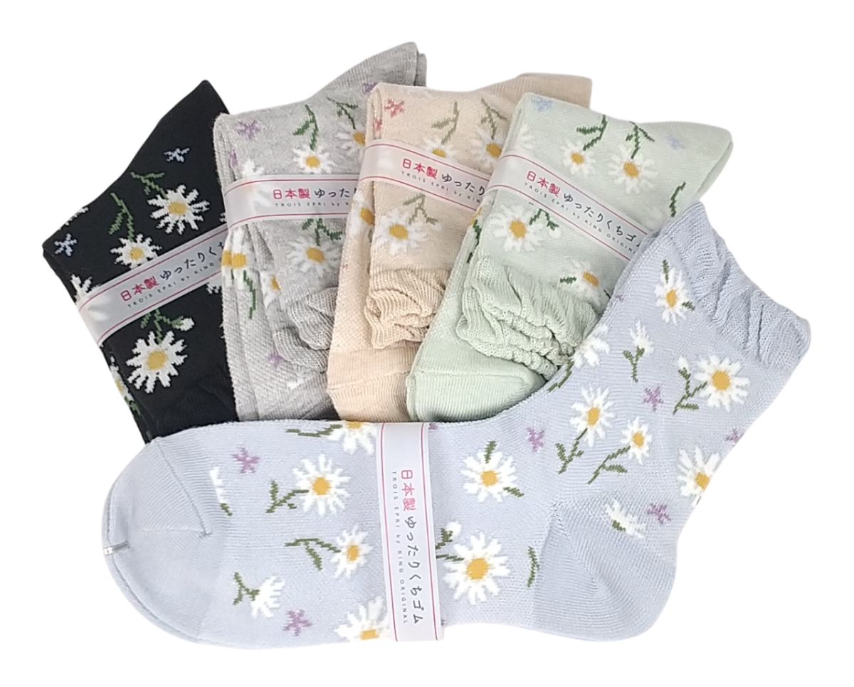 【日本製クルー】　総メッシュ　マーガレット