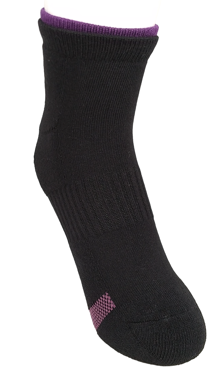 フィットネススニーカー　足底パイル　土踏まずサポート　部分メッシュゴム口タケノコ