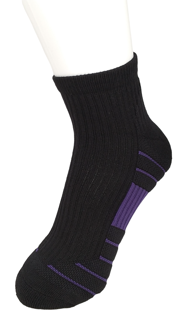 フィットネススニーカー　部分パイル　土踏まずサポート甲メッシュ