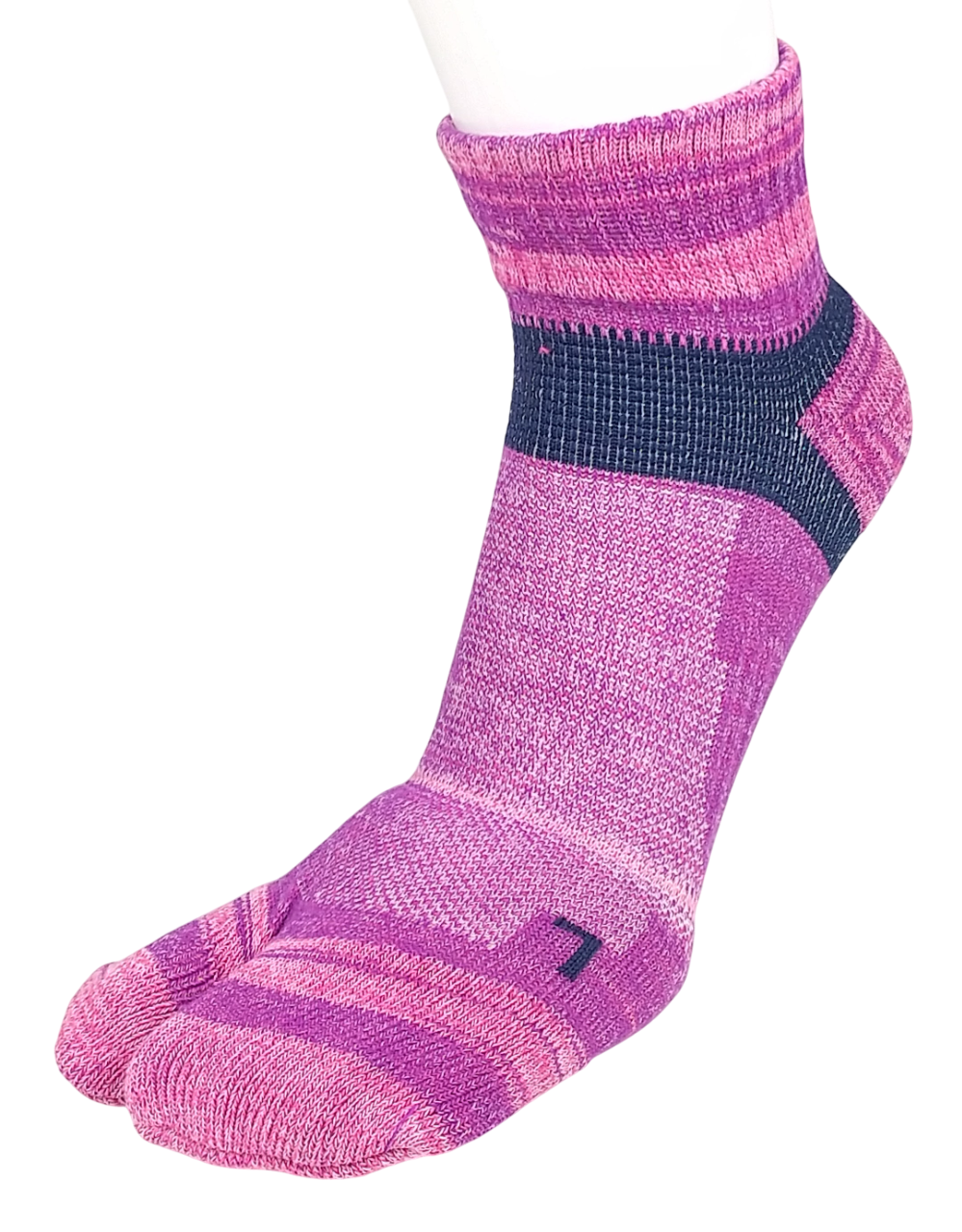 フィットネス足袋ソックス　引き揃え　ヒールロック　底パイル土踏まずサポート