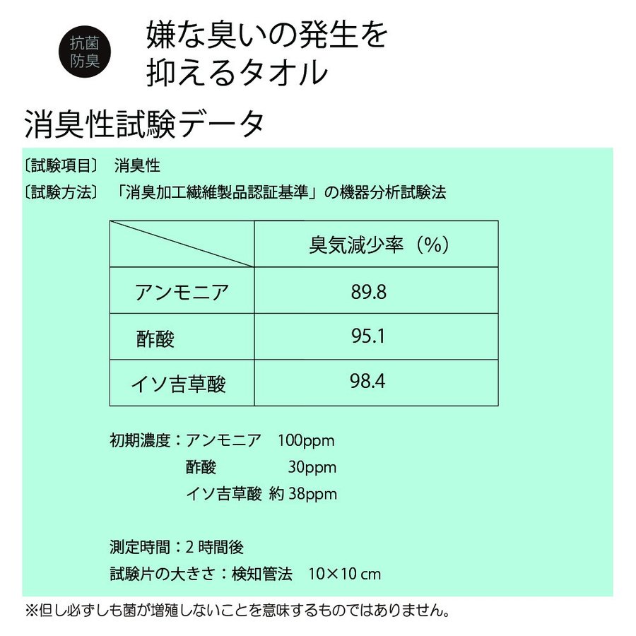 抗菌防臭タオル　イレーズ　フェイスタオル　6枚セット