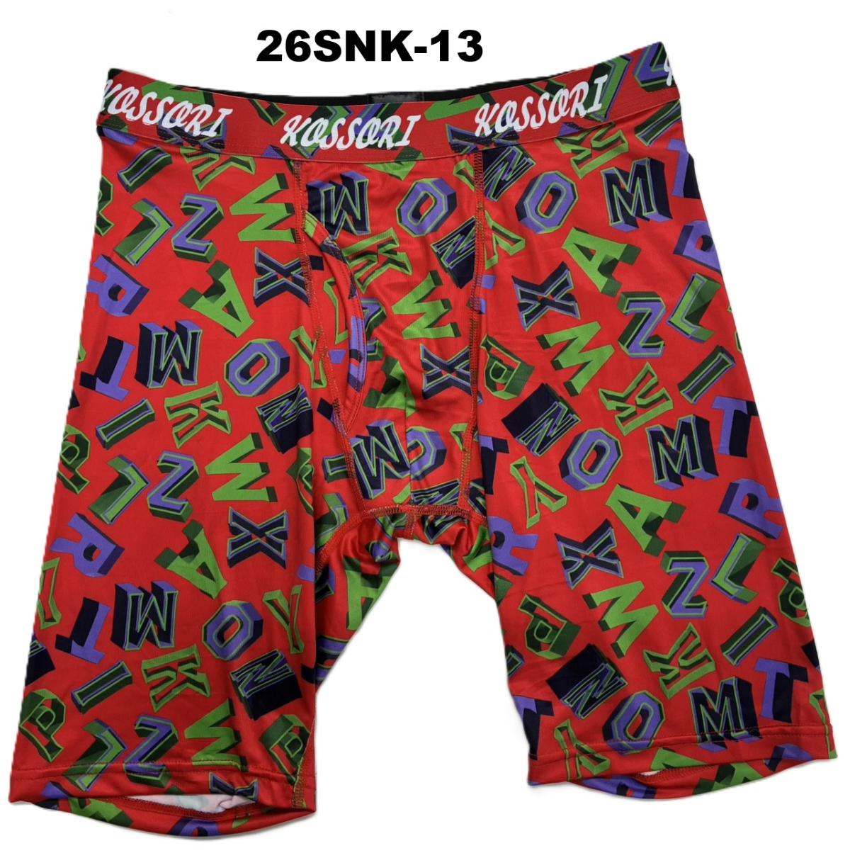 KOSSORI WEARロングボクサーブリーフプリントゴム