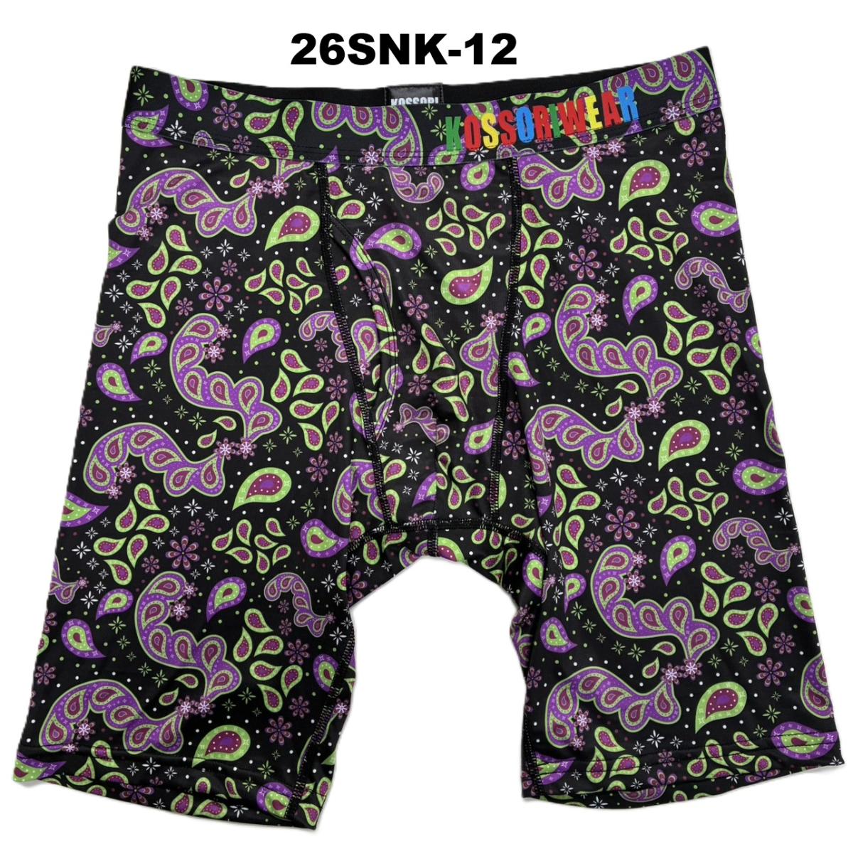 KOSSORI WEARロングボクサーブリーフプリントゴム