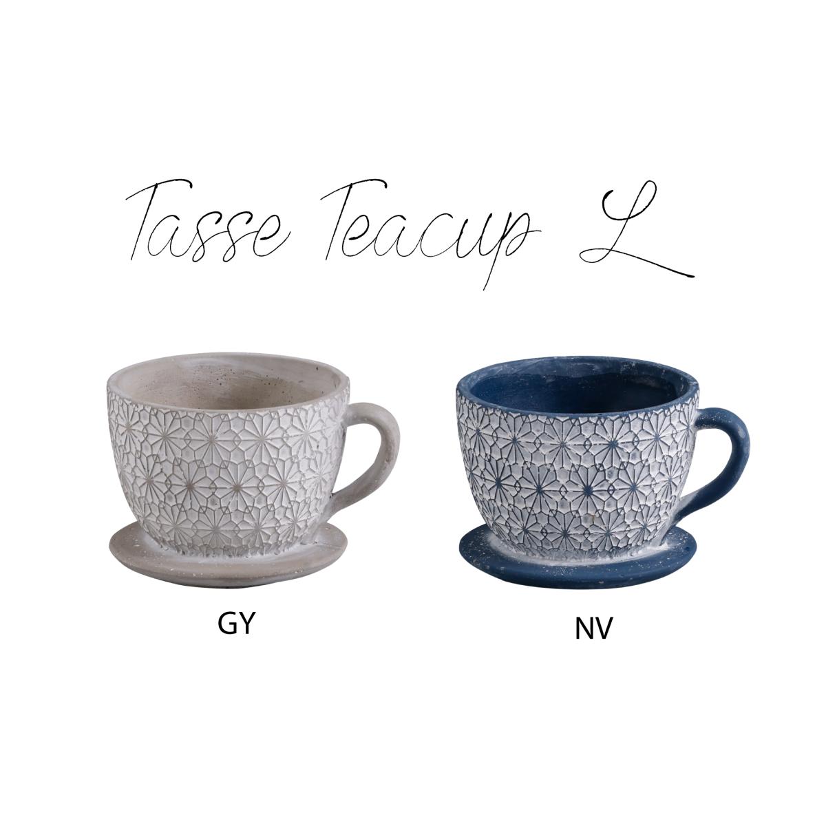 ティーカップモチーフのガーデンポット　タッス・ティーカップ・Ｌ