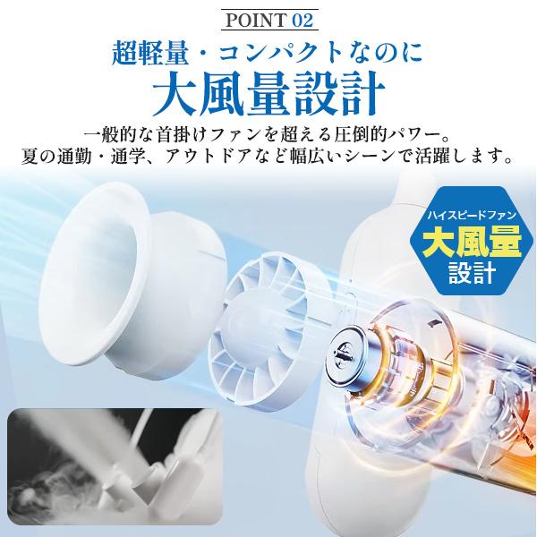 安心安全のバッテリー使用  大風量急速冷却 冷却プレート付き大風量ハンディファン
