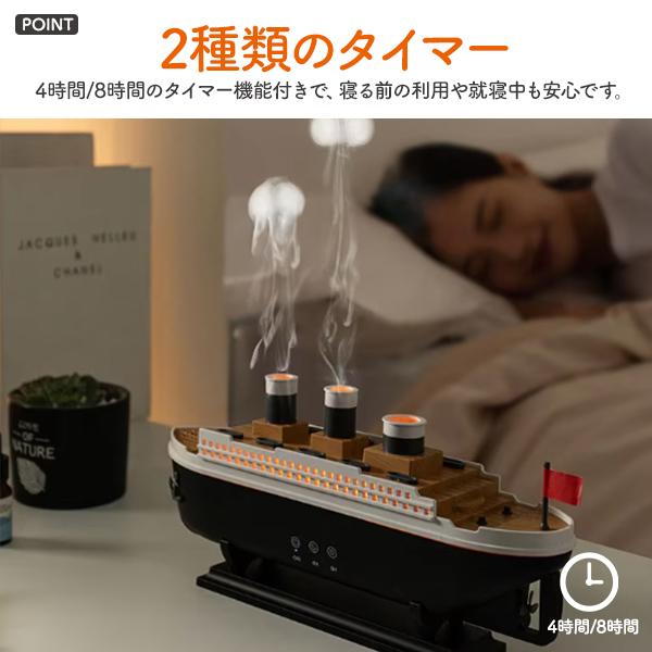 Caumeri 2種ミストモード・LEDライト・タイマー・リモコン付き 