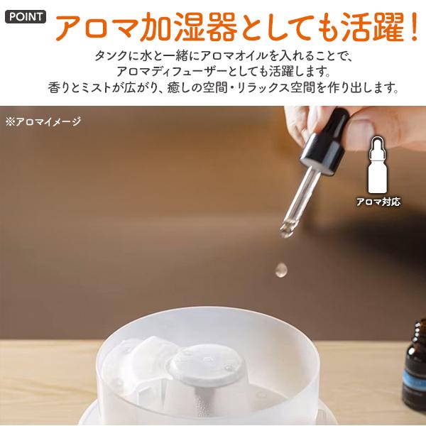 2種ミストモードLEDライトタイマー　ファイアーボール型超音波加湿器