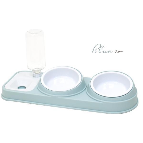 水がなくなったら自動で給水　犬猫用 自動給水ボトル付き 2ボウルフードスタンド