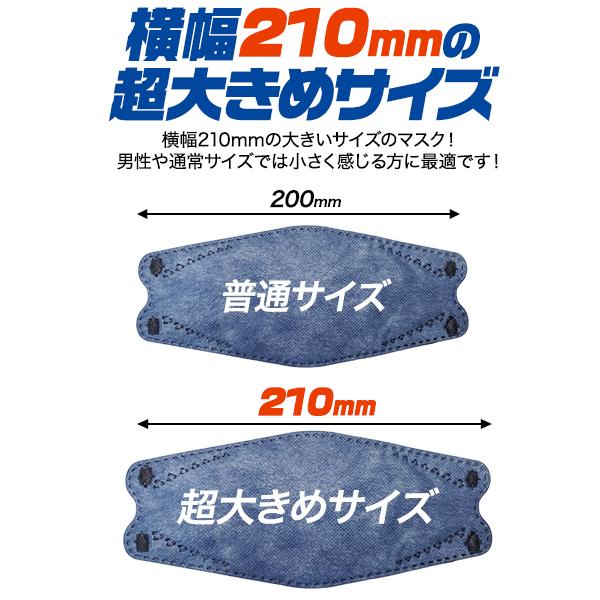 4層構造超大きめ　個別包装　横幅210mm　超大きめマスク　30枚入り