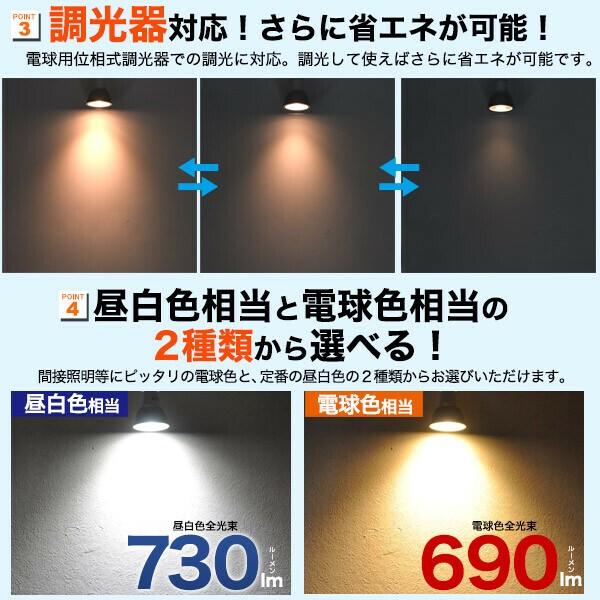 JDRφ50　ハロゲンランプ60W型対応　6W広角LEDスポットライト 口金E11
