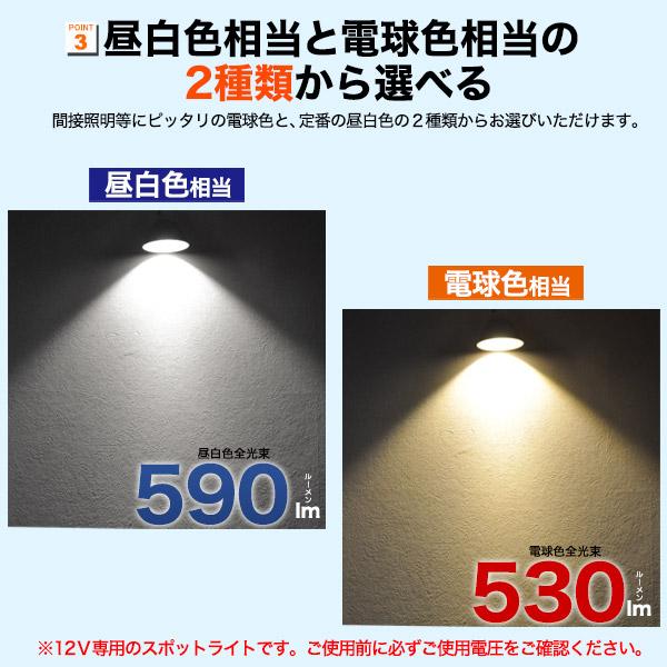 LED電球蛍光灯12V低電圧タイプLEDスポットライト　口金EZ10　白色電球色