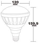 LED電球蛍光灯防水タイプ高輝度ビーム球型LED電球PAR38　口金E26 25W
