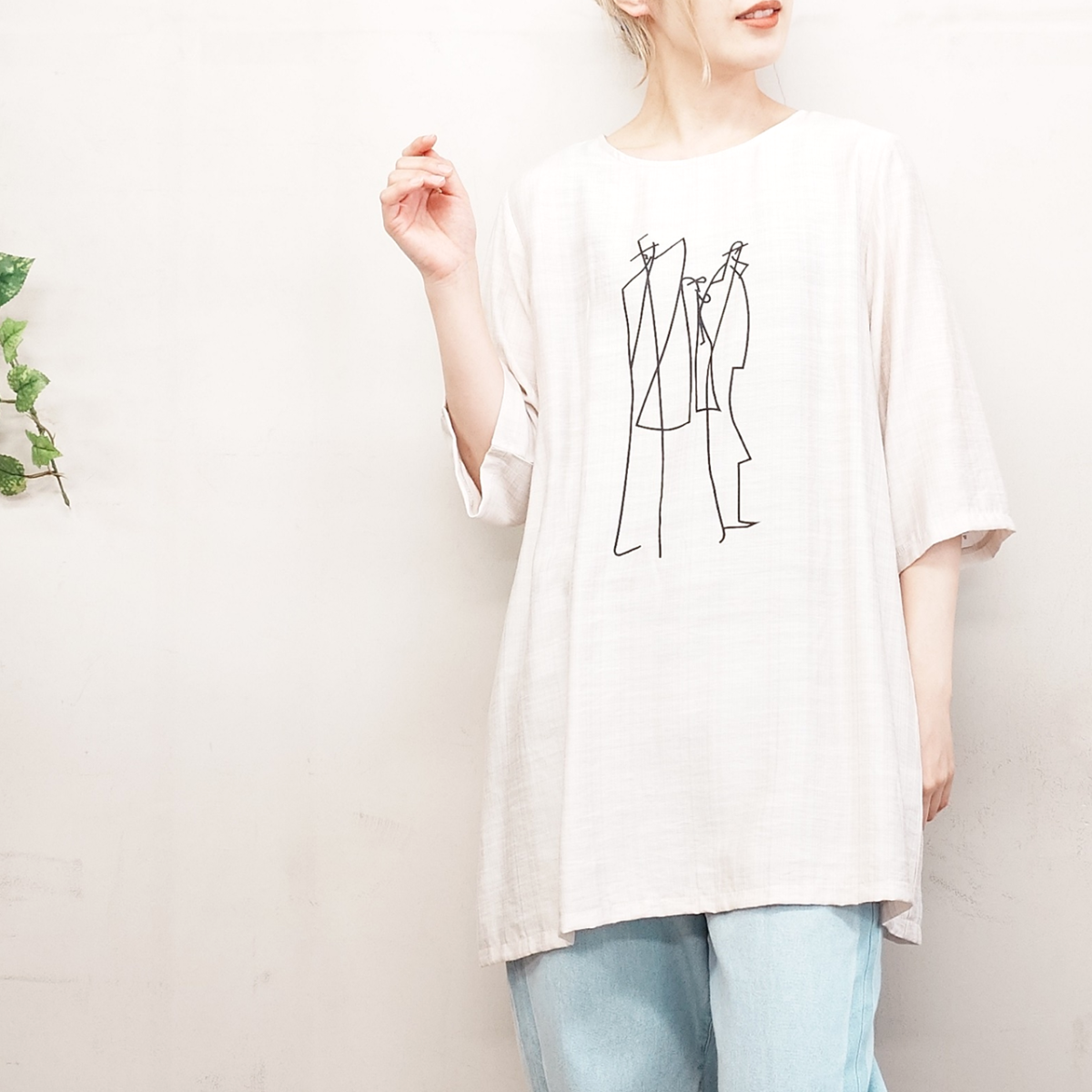 さらさら涼しいプリント柄チュニック