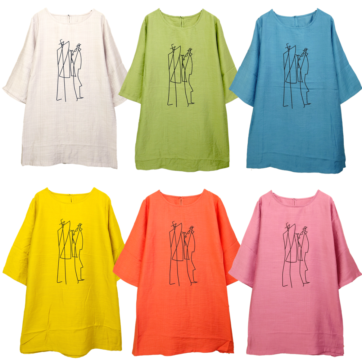 さらさら涼しいプリント柄チュニック