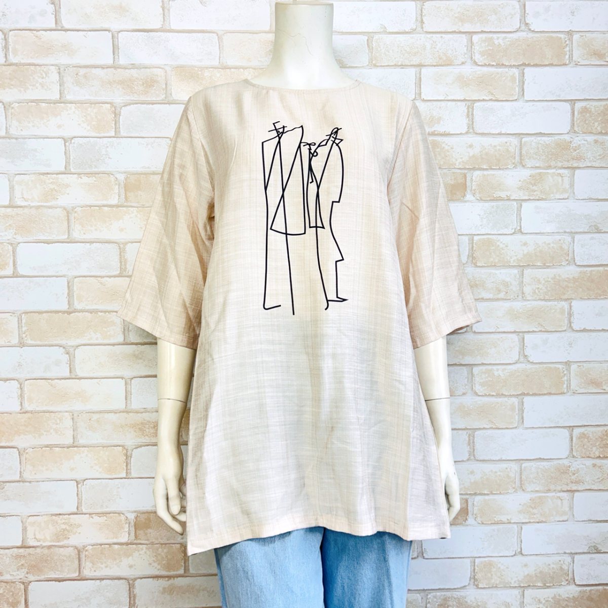 さらさら涼しいプリント柄チュニック