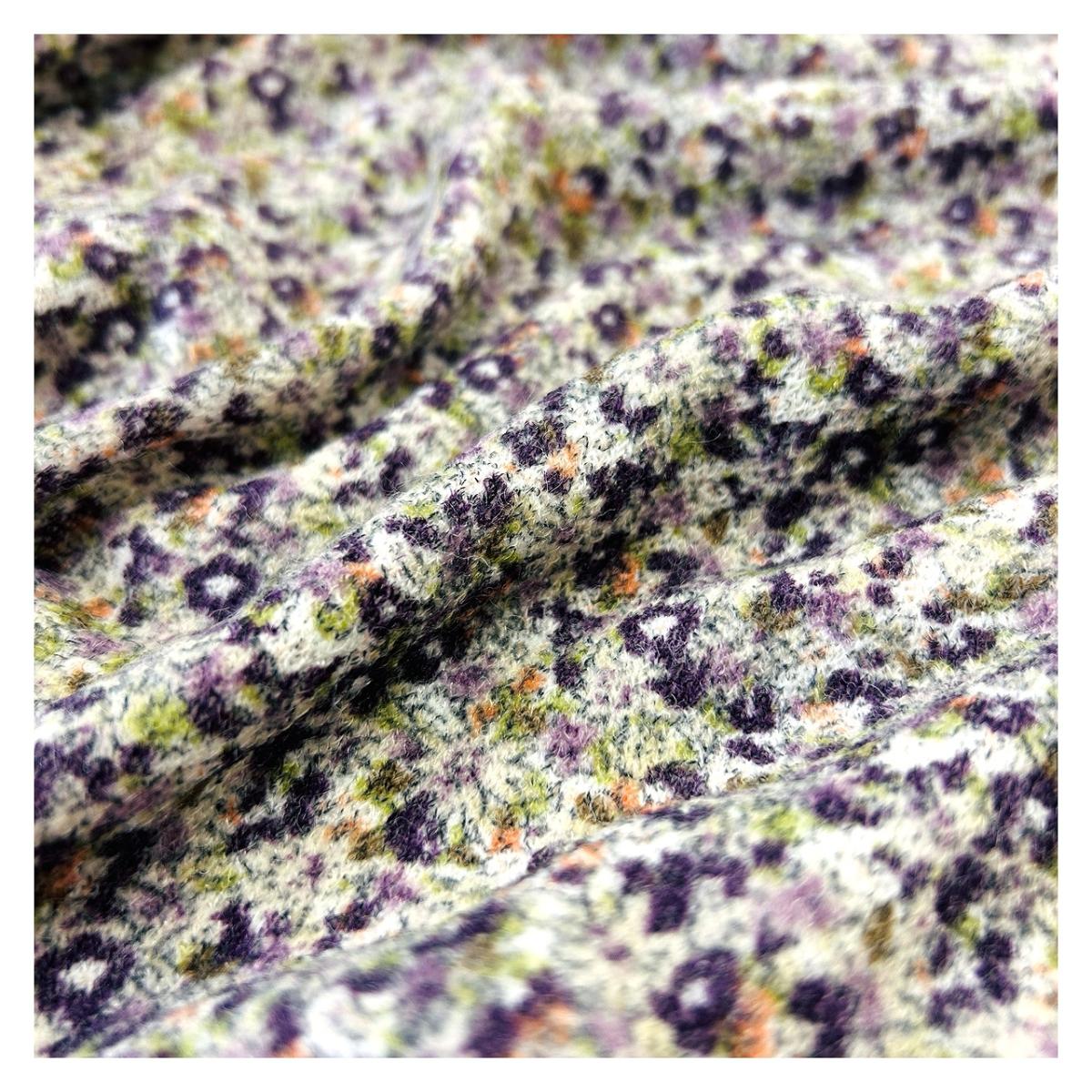 3Lほんのり起毛 小花柄 ゆったりBIGチュニック