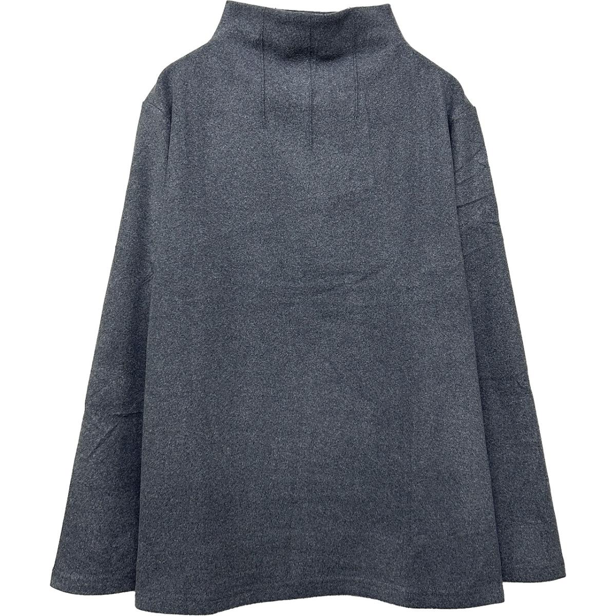 ピーチ起毛　3本タック　ボトルネック　カットソー