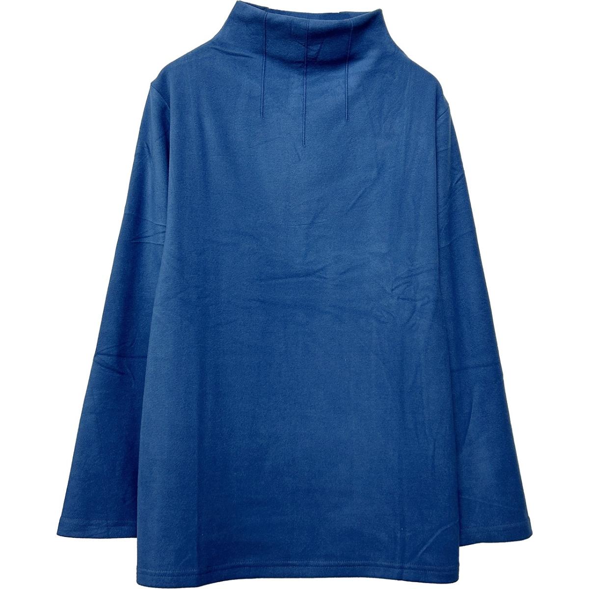 ピーチ起毛　3本タック　ボトルネック　カットソー