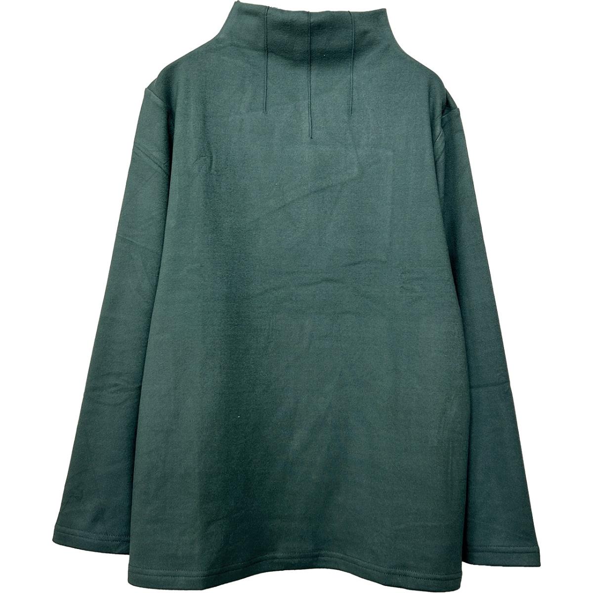 ピーチ起毛　3本タック　ボトルネック　カットソー