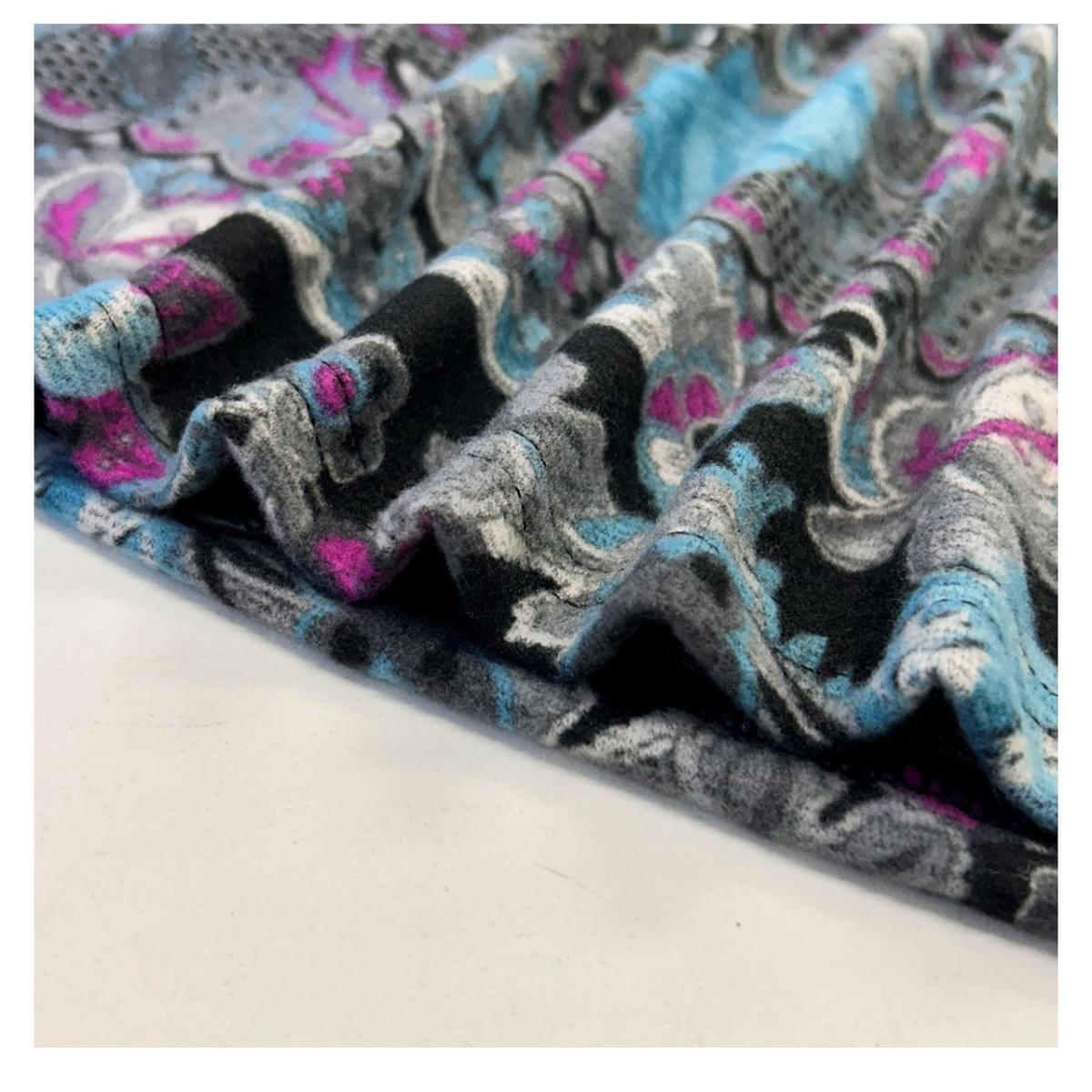 4L表起毛　エレガント花柄プリント　BIGチュニック